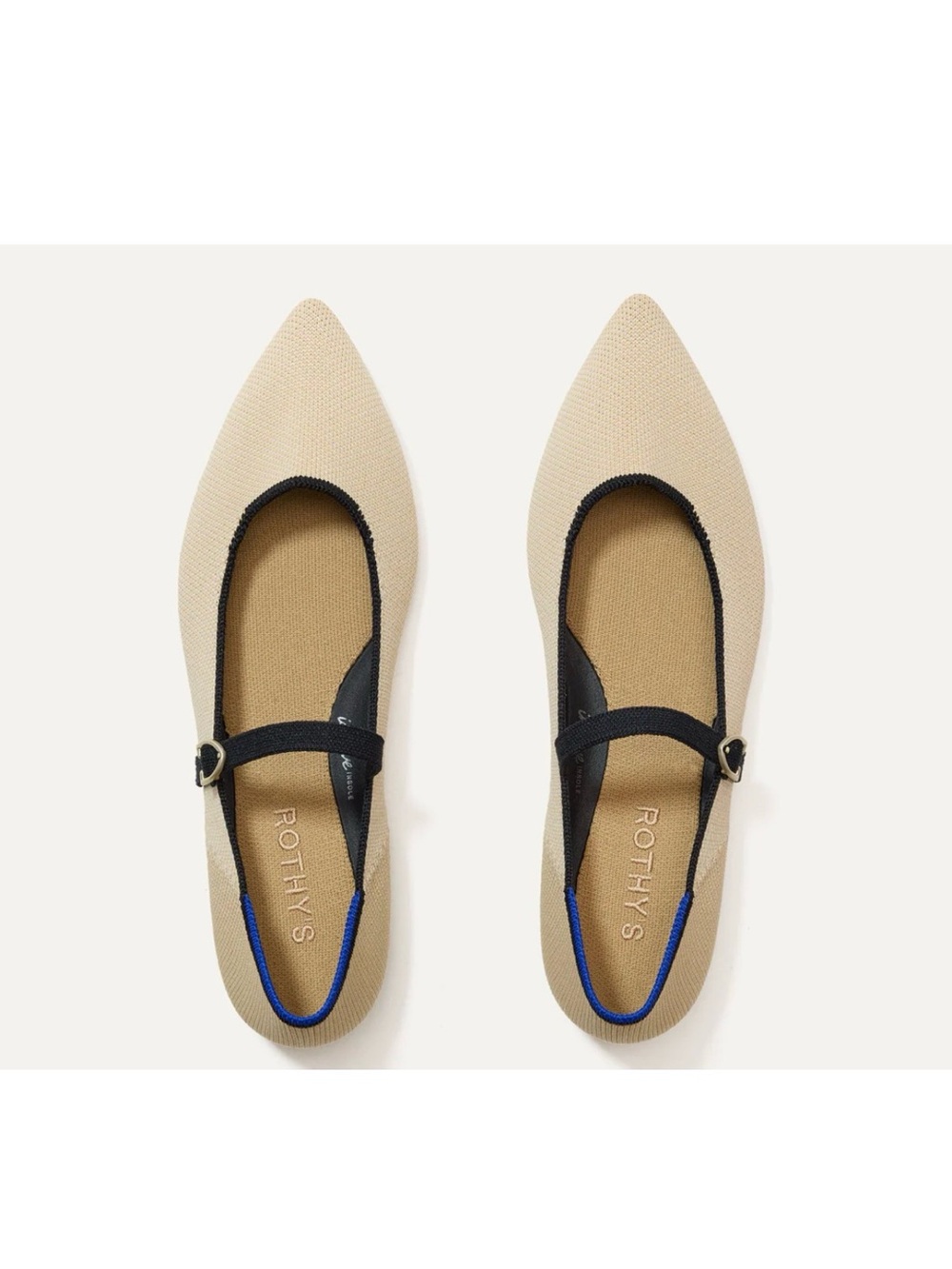 Rothy's The Point Mary Jane II in Sandstone